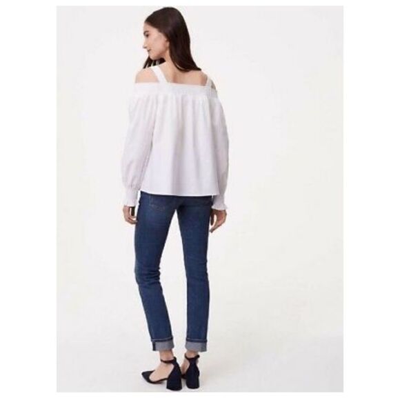 Loft cold shoulder blouse. Size XS petite - Picture 2 of 5